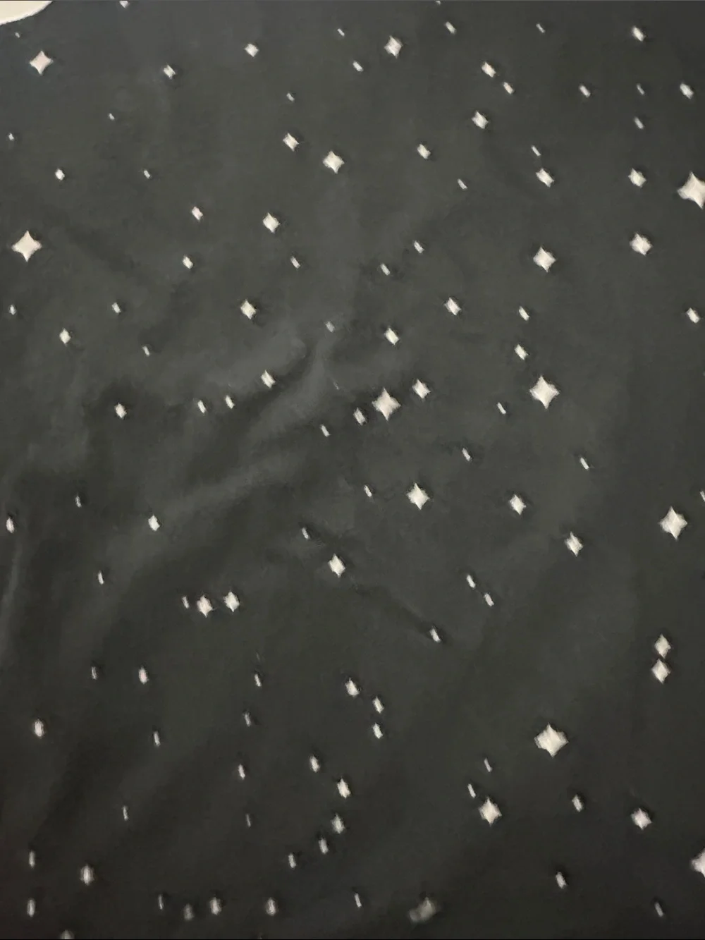 Nike Black Tee with White Swoosh and Star Print size large